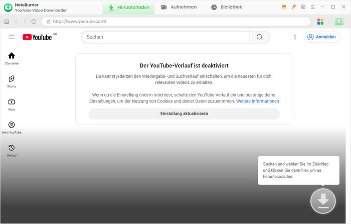 Hauptschnittstelle