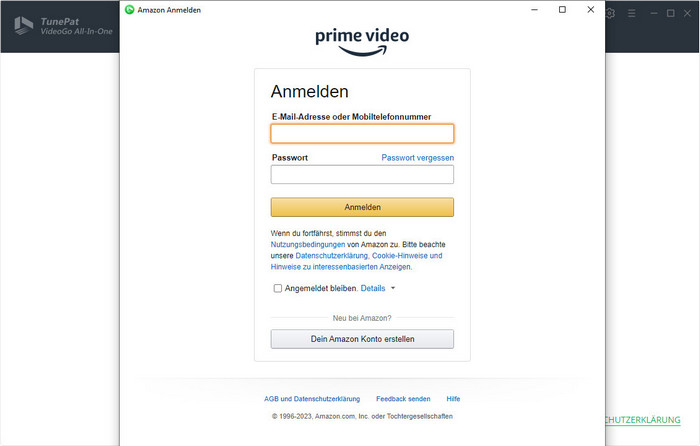 Amazon-Konto anmelden